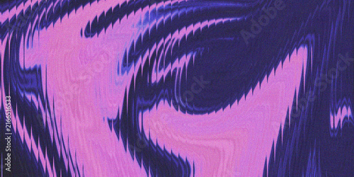 Canvastavla Textured abstract background with distorted pink and purple wavy streaks, glitch effect art for futuristic digital concepts and creative technology visuals