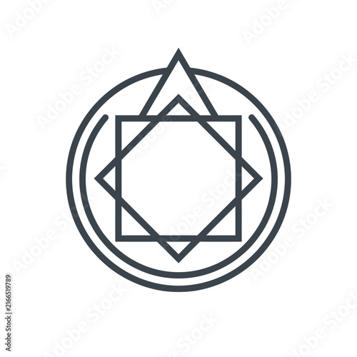 Geometric Symbol, Sacred Geometry, Esoteric Icon, Mystical Symbol, Abstract Design