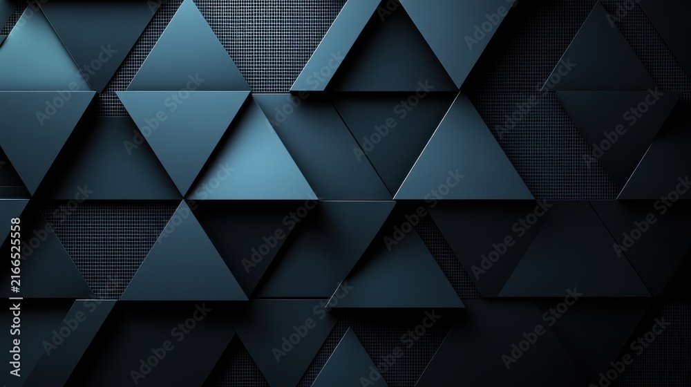 Obraz premium A striking arrangement of dark triangles adds an air of intrigue and modernity