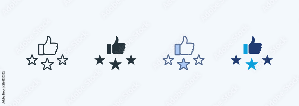 Fototapeta premium Rating Multiple Style Icon Collection