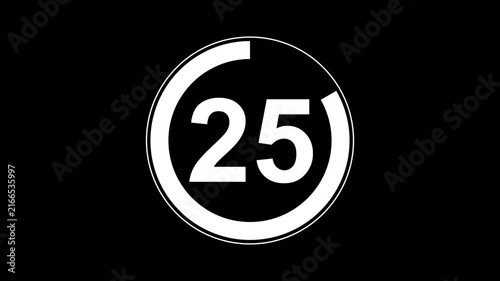 Circle countdown timer 30 seconds animation from 30 to 0 seconds, 30 Seconds countdown timer, Countdown timer, circle countdown animation for special deal Promotions. 30 seconds simple countdown.