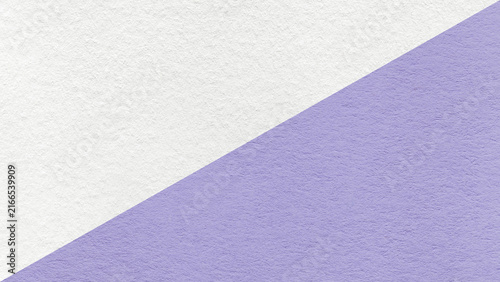 White paper texture two color background with light lavender diagonal split and copy space for template, banner, presentation
