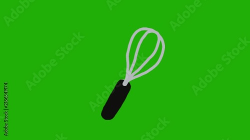 Green Screen Cake Mixer Whisk Animation