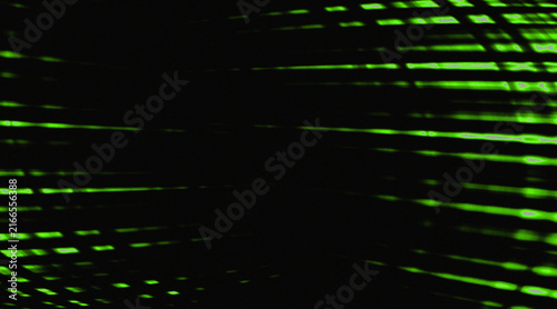 Abstract Dark Green Glowing Lines Wave Distortion Background