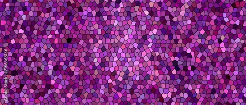 Foto Magenta Pink Stained Glass Mosaic Tile Texture Background, Abstract Geometric Pu