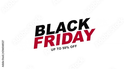 Black Friday Sale Promotion with Discount Text and Logo