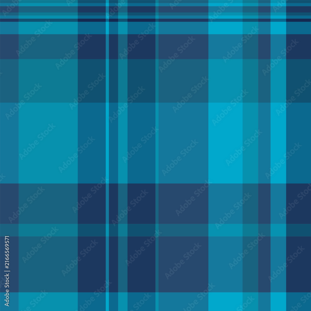 Obraz premium Calming teal and blue plaid pattern. A modern, clean, and versatile background ideal for textile designs, digital art, and branding. Promotes trust stability.