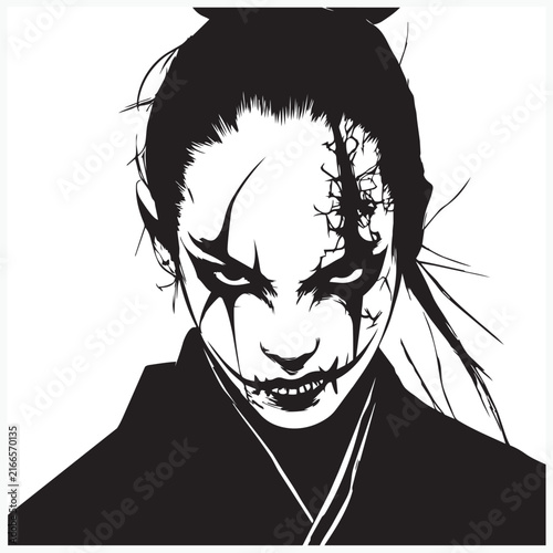 portrait of a Japanese gang member