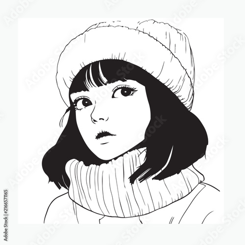 girl in a hat