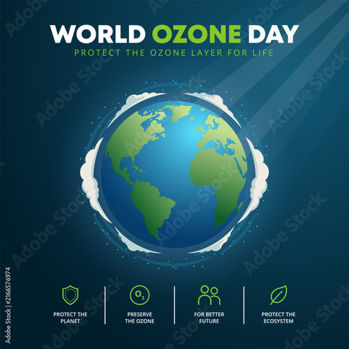 World Ozone Day Banner For Protecting Earth and Preserving the Ozone Layer for a Sustainable Future