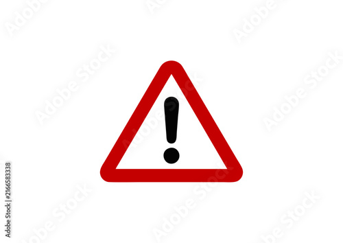 Iconic visual alert for digital interfaces and safety systems, signifying caution, potential hazards, or important system messages requiring user awareness and immediate attention