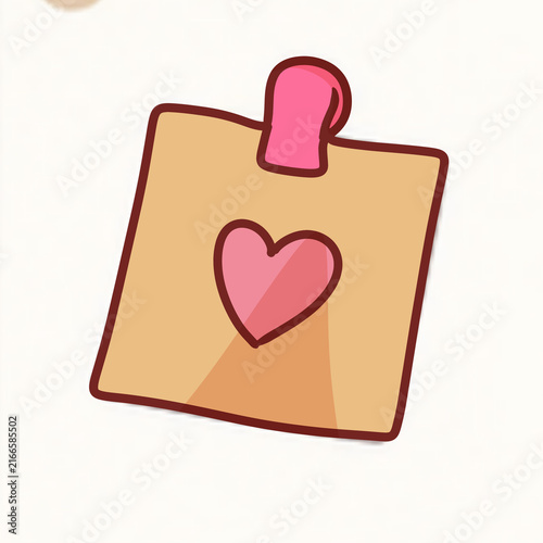 heart shaped clip note