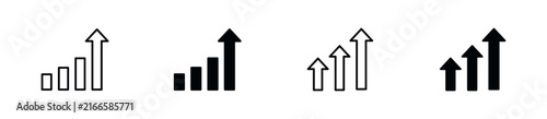 Fotografie Growth Chart Icon Set