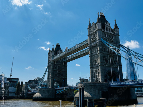 Photography Tower Bridge with The Shard skyscraper in the background, London