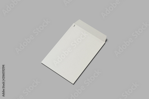 Blank Paper Packaging Mockup on Gray Background