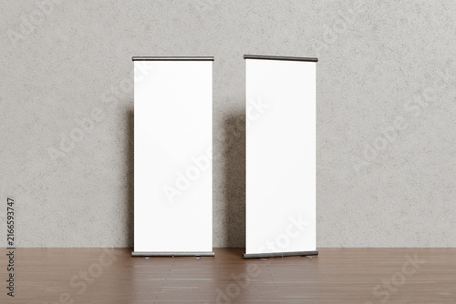 Blank Roll Up Banner Display Mockup