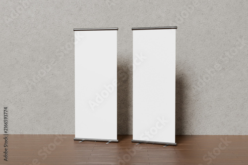Blank Roll Up Banner Display Mockup