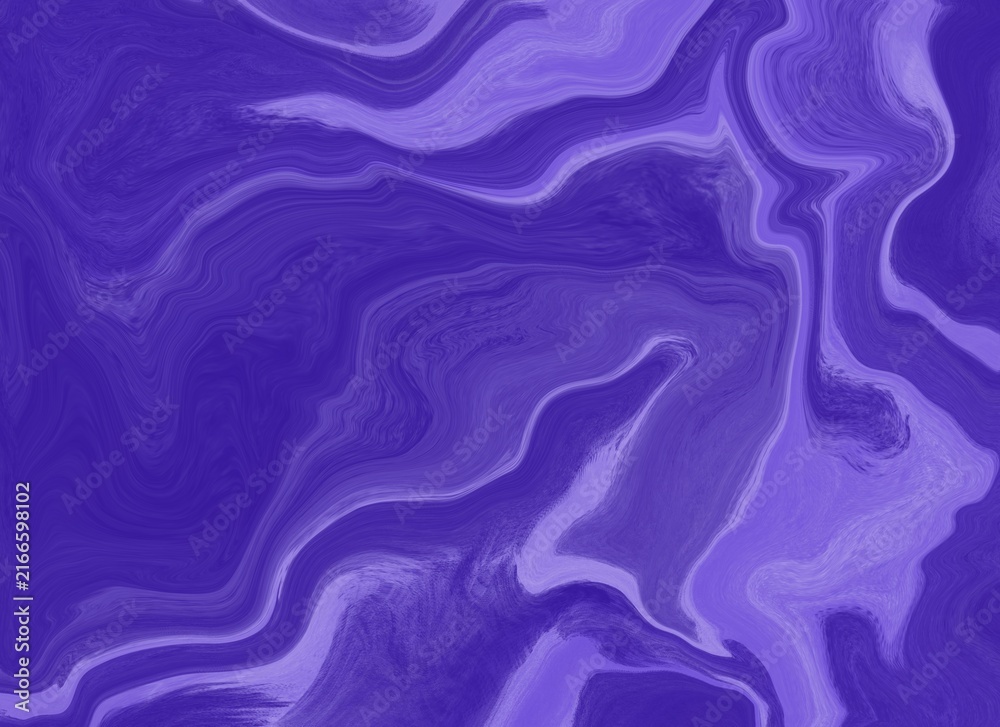 Obraz premium Abstract purple liquid marble texture with elegant wavy swirls and dark indigo tones.