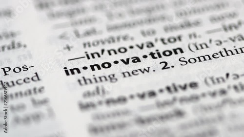 Dictionary Series - Science: pull focus on the word innovation