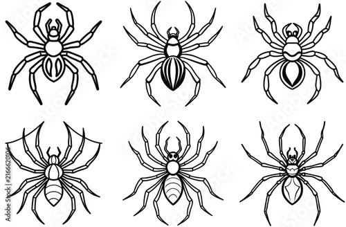 Bild auf Leinwand vector emage of spaider silhoette vector