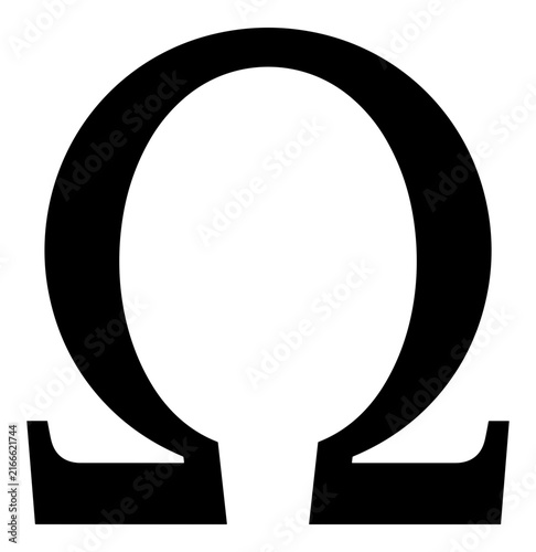 Foto Omega Symbol Icon for Endings or Finality