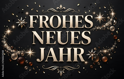 Frohes Neues Jahr 2027 Elegante Deutsche Neujahrstypografie