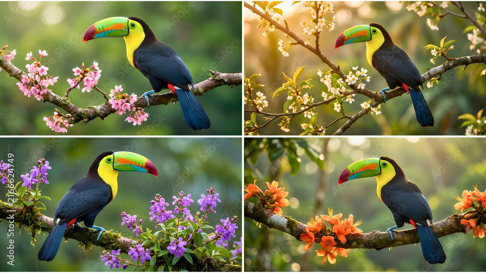 Naklejka premium The Most Beautiful and Colorful Bird in the World