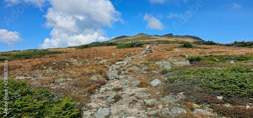 Obraz na płótnie Glen Boulder Trail with Mount Washington View, White Mountains New Hampshire