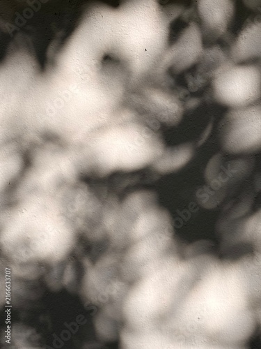 Fotografie light and shadow on a wall creating a blurred abstract geometry.