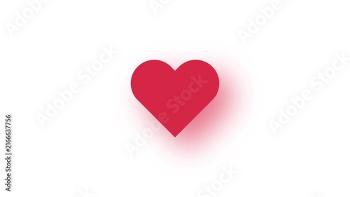 Pulsing red heart animation with a soft glowing effect, perfect for love, healthcare, romance, and emotional-themed projects.