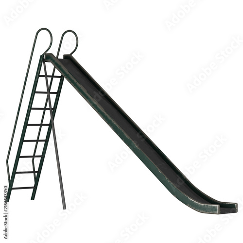 Fotografie Old Playground Slide Vintage Outdoor Kids Play