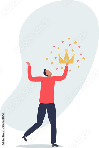 Bild auf Leinwand Narcissist people, extreme self involvement too much confident disorder, life and employment of people