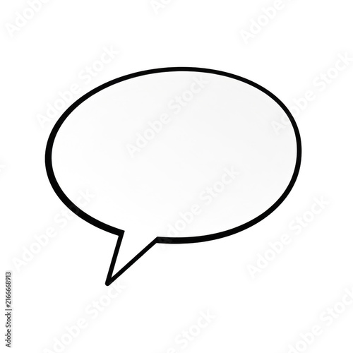 Minimal speech bubble icon for chat message