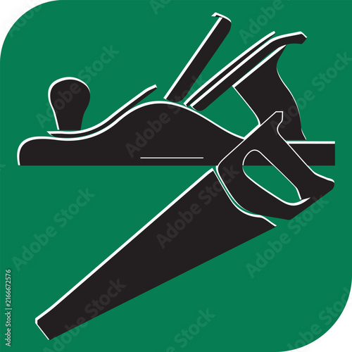 Carpenter Handyman Tools Silhouette Vector Graphic Set