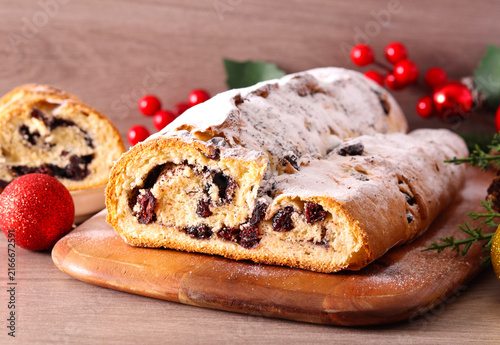 Stollen, traditional Christmas cake,
