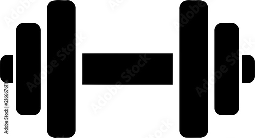 Konstfotografi Dumbbell fitness gym icon