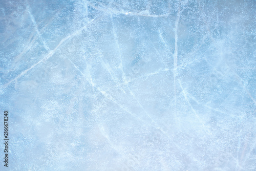 Canvastavla Light blue frozen ice texture with subtle cracks background backdrop abstract st
