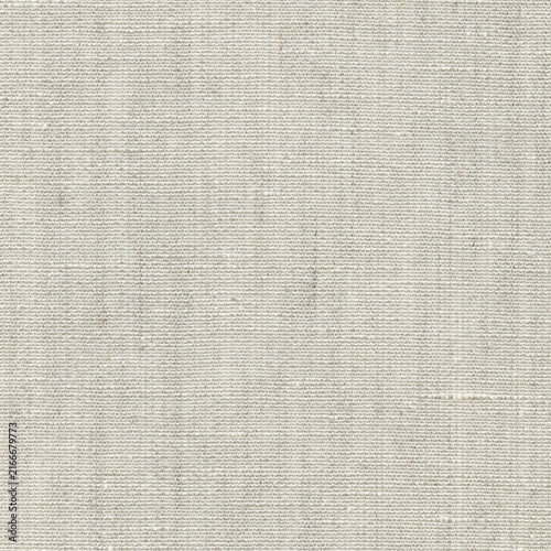 Fotografía Light beige woven linen fabric background textile texture with off white backgro