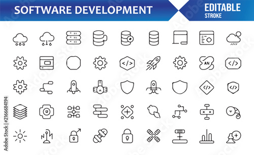 Digital Programming and Software Engineering Icon Collection