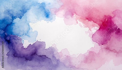 Watercolor Abstract Background Blue Pink Purple Splash Texture Painted Artistic Backdrop Design