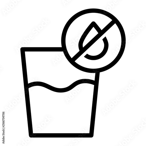 Glass no water icon 
