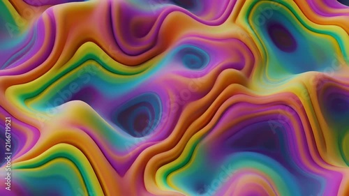 Abstract fluid motion colorful swirling patterns animation