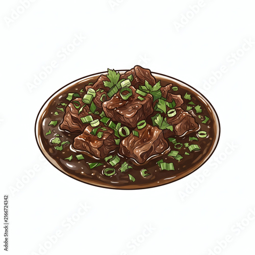 Traditional Indonesian Rawon Black Beef Soup