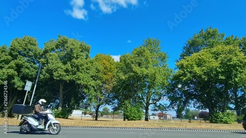 Time Lapse Footage. August 7th, 2026. Urban City Streets View of Luton Town of England United Kingdom During Mostly Sunny Day