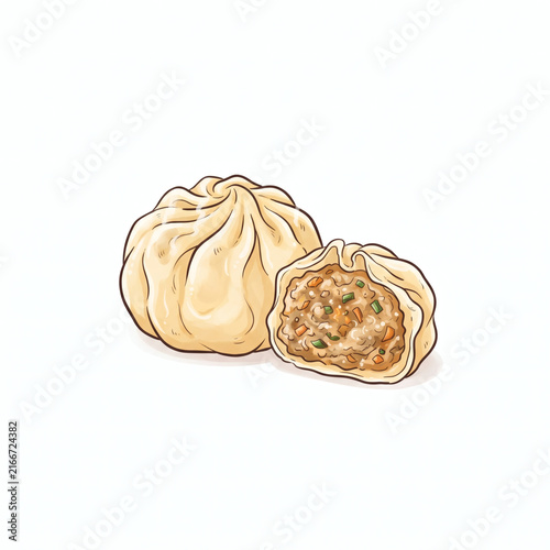 Steamed Dumplings with Savory Meat Filling