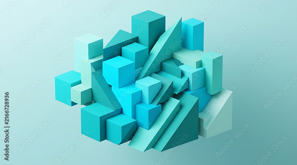 Fototapeta premium Abstract 3d financial growth chart rising upwards