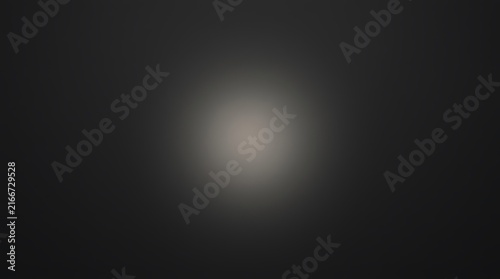 Soft white abstract circle on black background, minimalist