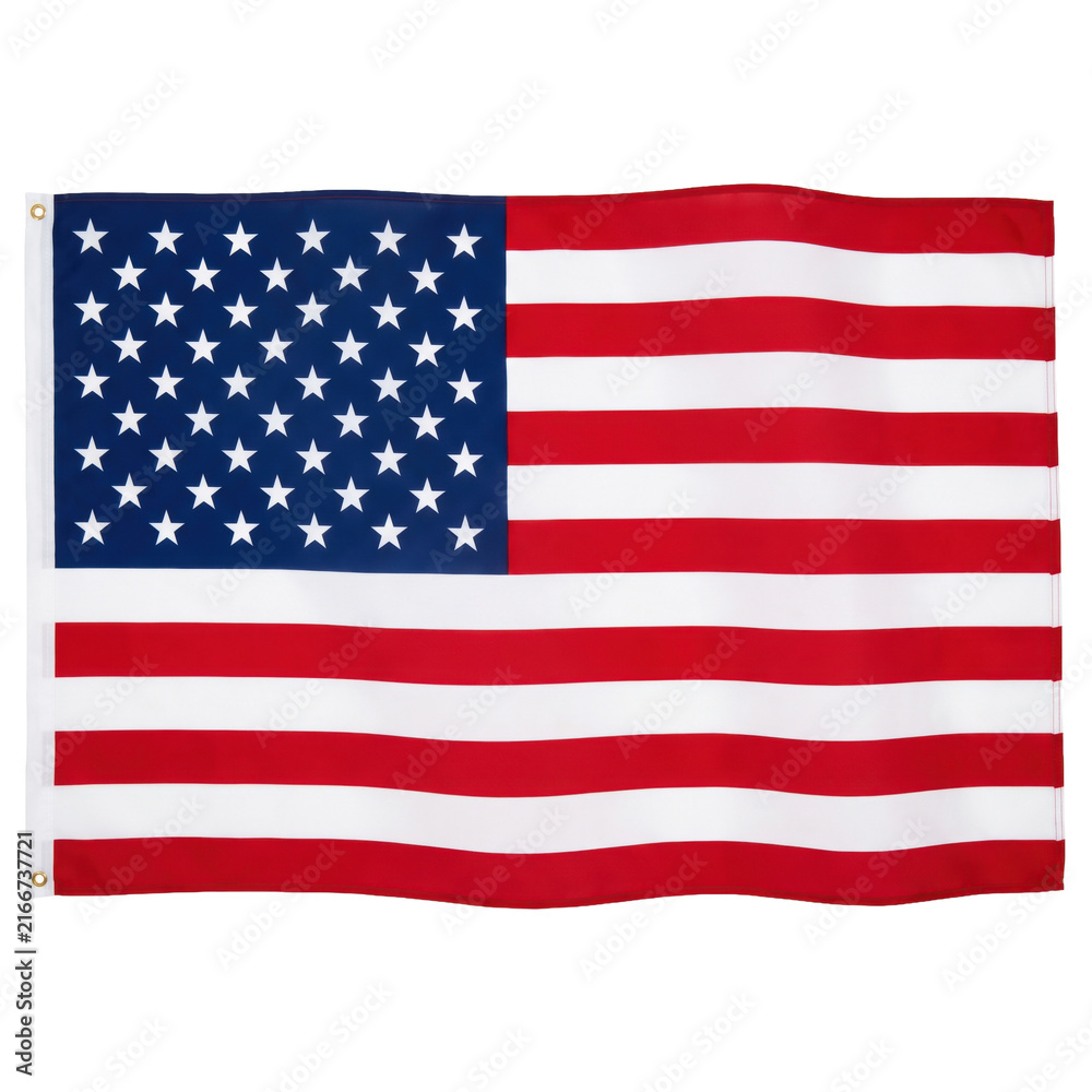 Obraz premium American flag waving gently in the breeze, a symbol of freedom and patriotism