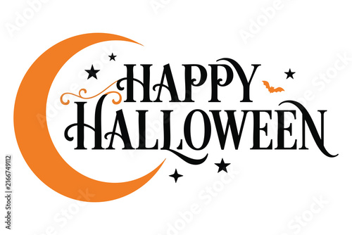 Halloween Typography Design with Spooky Lettering and Festive Autumn Elements