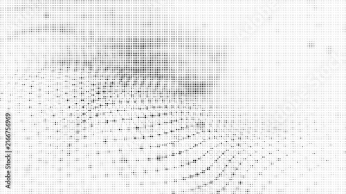 Abstract halftone pattern background with circular dots, monochrome texture design, vector illustration
